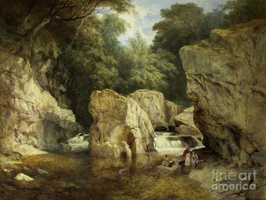 Scene In North Wales, C.1846 Painting by William West - Fine Art America