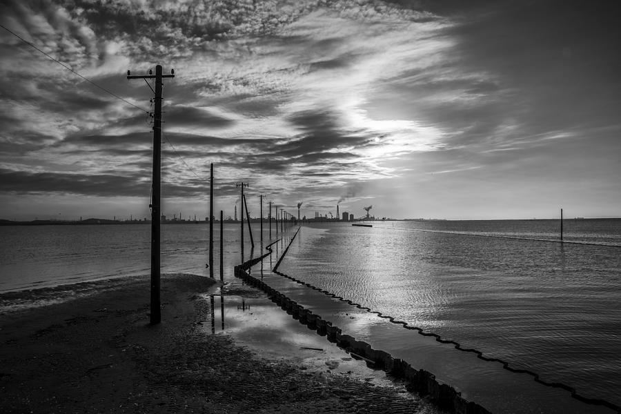 Scenery Of Underwater Utility Poles Photograph by Tomoshi Hara
