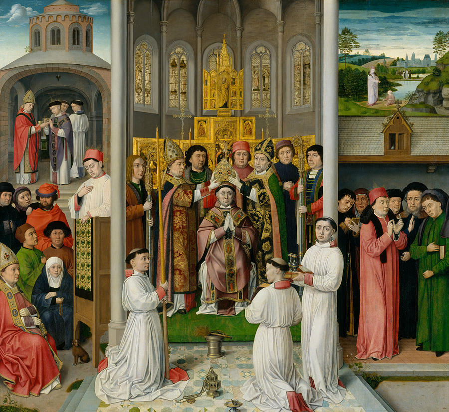 Scenes from the Life of Saint Augustine of Hippo Painting by Master of Saint Augustine