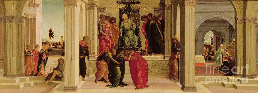 Filippino Lippi Painting - Scenes From The Story Of Esther by Filippino Lippi