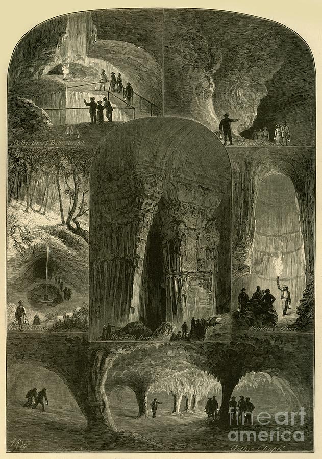 Scenes In Mammoth Cave Drawing by Print Collector
