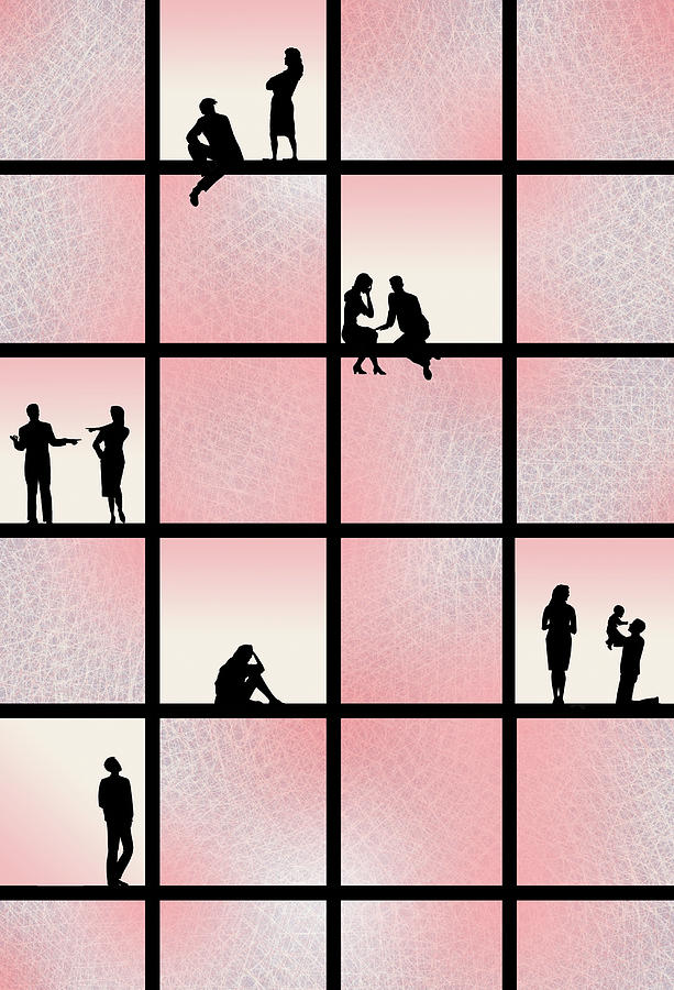 Scenes Of Relationships Silhouetted Photograph by Ikon Images