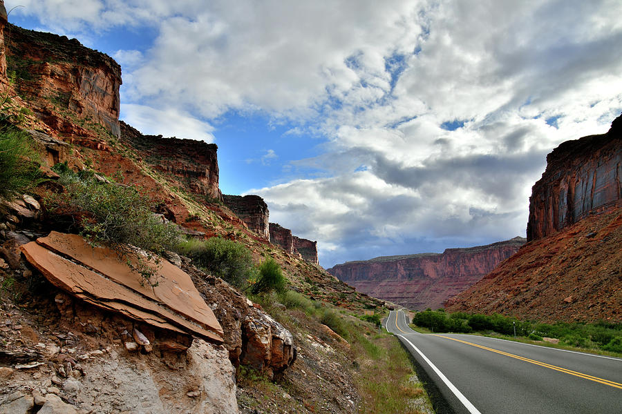 Scenic Byway 128 Heading to Moab Utah Photograph by Ray Mathis