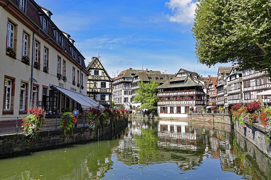 Scenic Canal In The La Petite France District of Strasbourg France Photograph by Rick Rosenshein