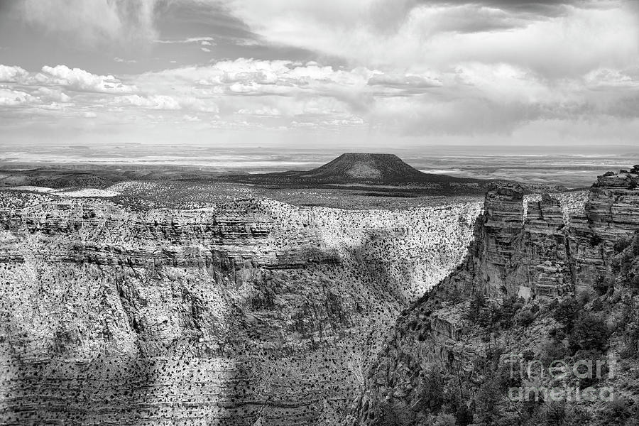 Scenic Grand Canyon Black White  Photograph by Chuck Kuhn