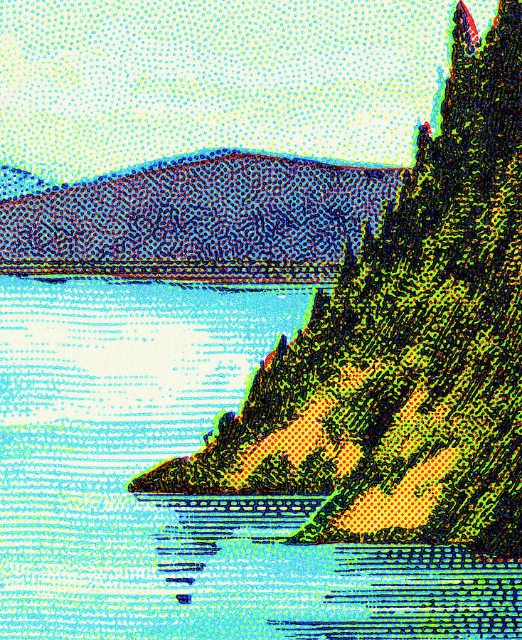 Nature Drawing - Scenic Lake by CSA Images