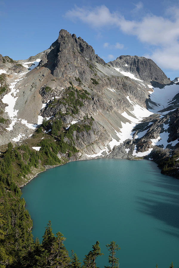 Scenic View, Alpine Blue Lake, Washington, Usa Digital Art by Danielle ...