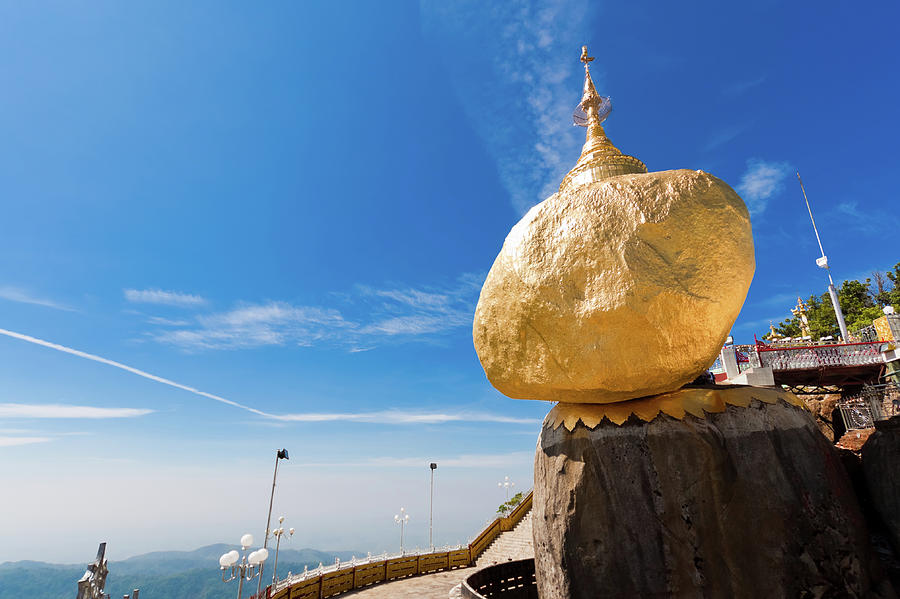 Scenic View Of Golden Rock Kyaiktiyo Photograph by Fototrav