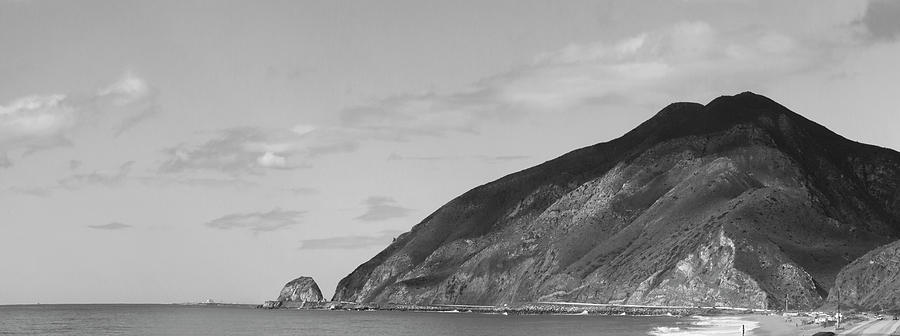 Black And White Photograph - Scenic View Of The Coast, Santa by Panoramic Images