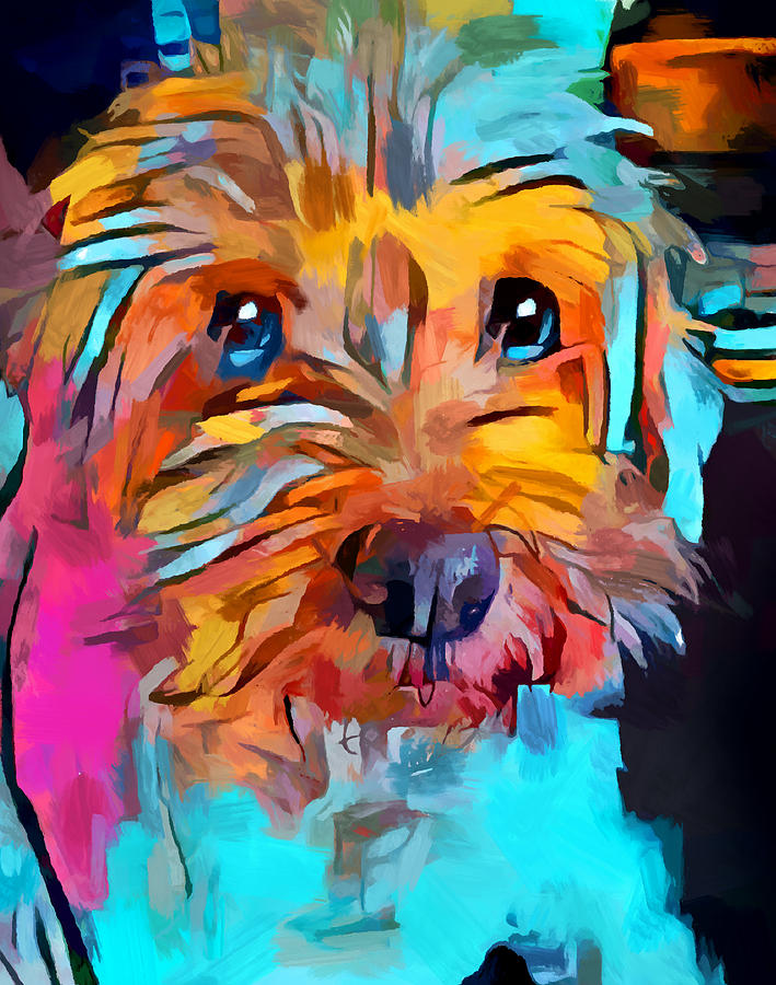 Schnoodle 4 Painting by Chris Butler