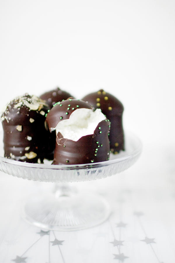 Schokokuss, Chocolate Coated Egg White Photograph by Charity Burggraaf