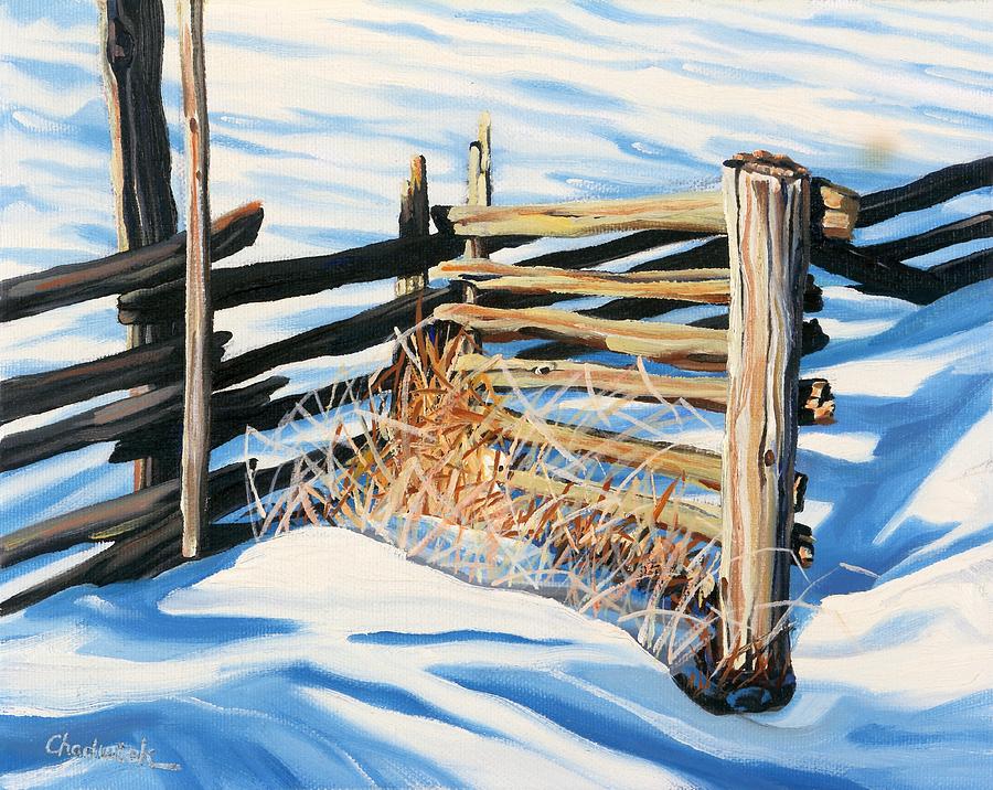 Schomberg Fence Painting by Phil Chadwick