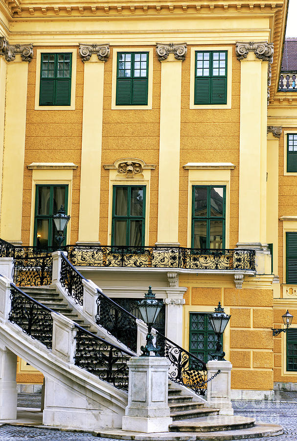 Schonbrunn Palace Stairs Colors in Vienna Photograph by John Rizzuto