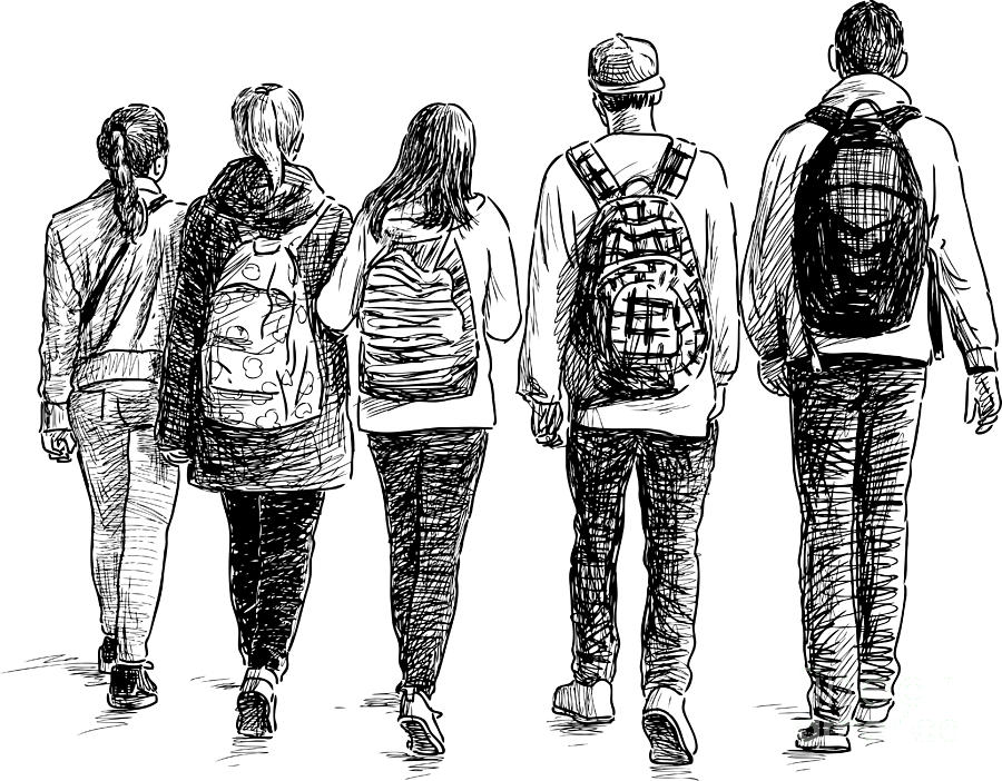 Pupils Digital Art - School Children by Chronicler Pupils Digital Art - School Children by Chronicler