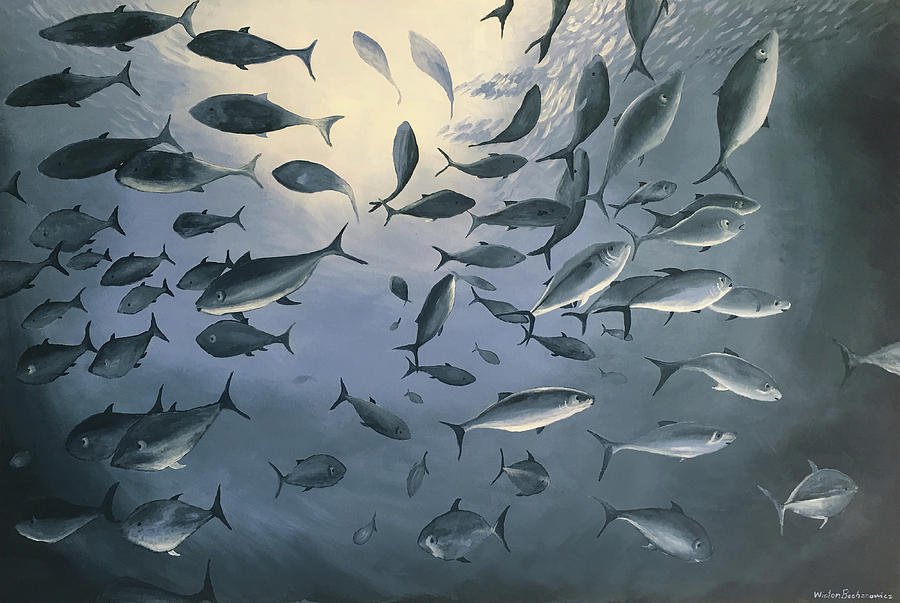 School of Fish 2 Painting by Winton Bochanowicz