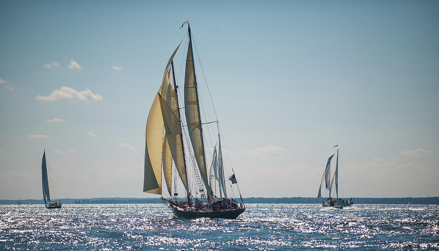 Schooners Racing Photograph by Mark Duehmig