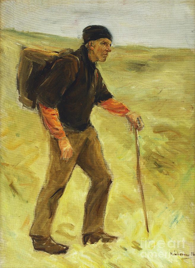 Max Liebermann Painting - Schreitender Bauer, 1894 by Max Liebermann