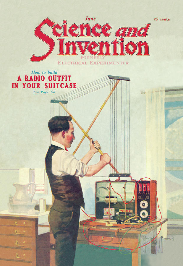 Science and Invention: How to Build a Radio Outfit in Your Suitcase Painting by Howard V. Brown