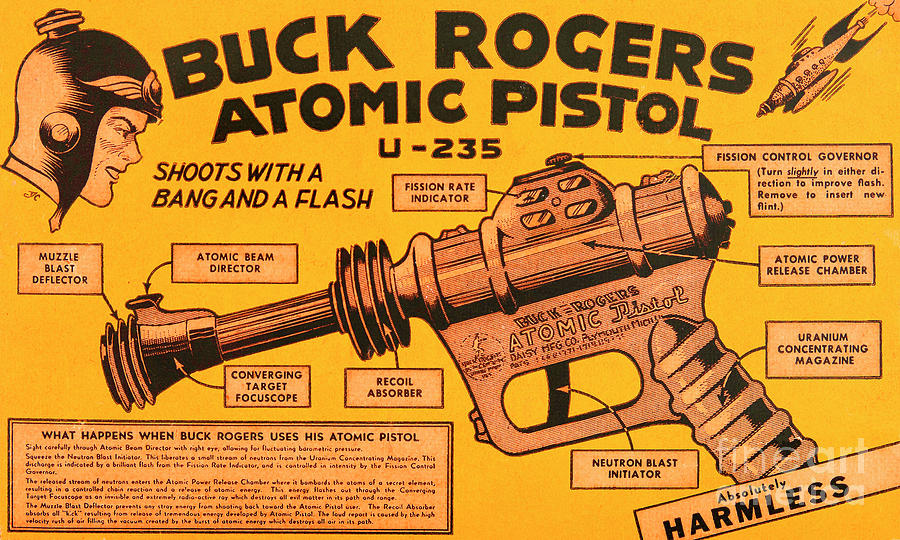 Science Fiction Buck Rogers Atomic Disintegrator Gun Pistol 20190820 v2 Photograph by Wingsdomain Art and Photography