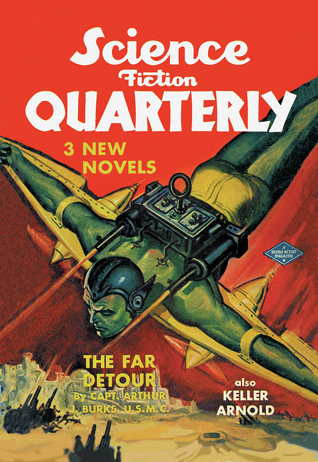 Science Fiction Quarterly: The Far Detour Painting by Milton Luros