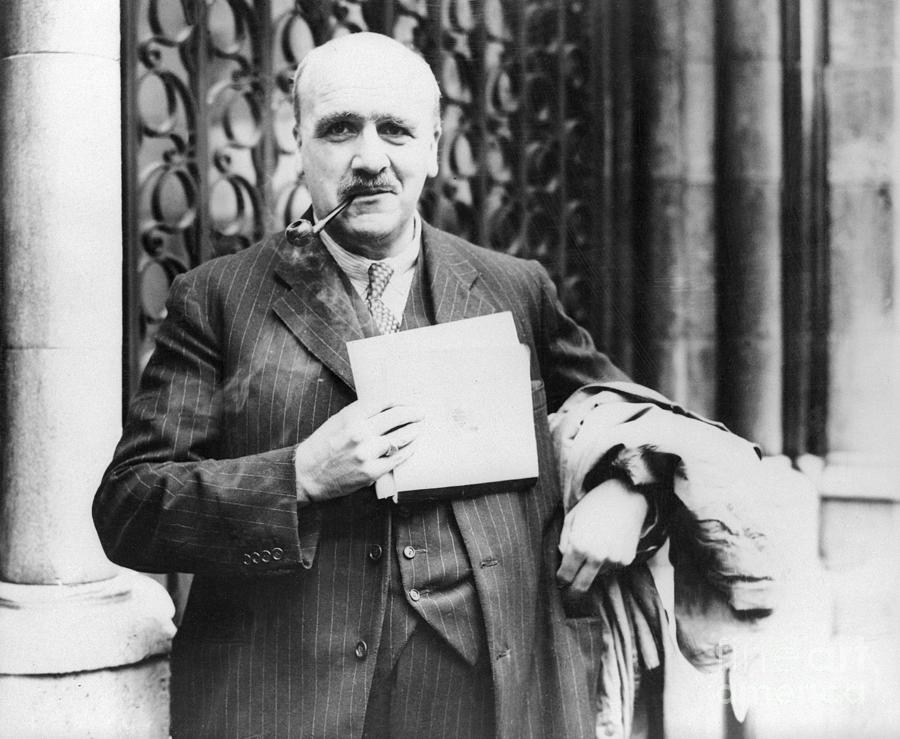 Scientist J. B. S. Haldane With Pipe Photograph by Bettmann