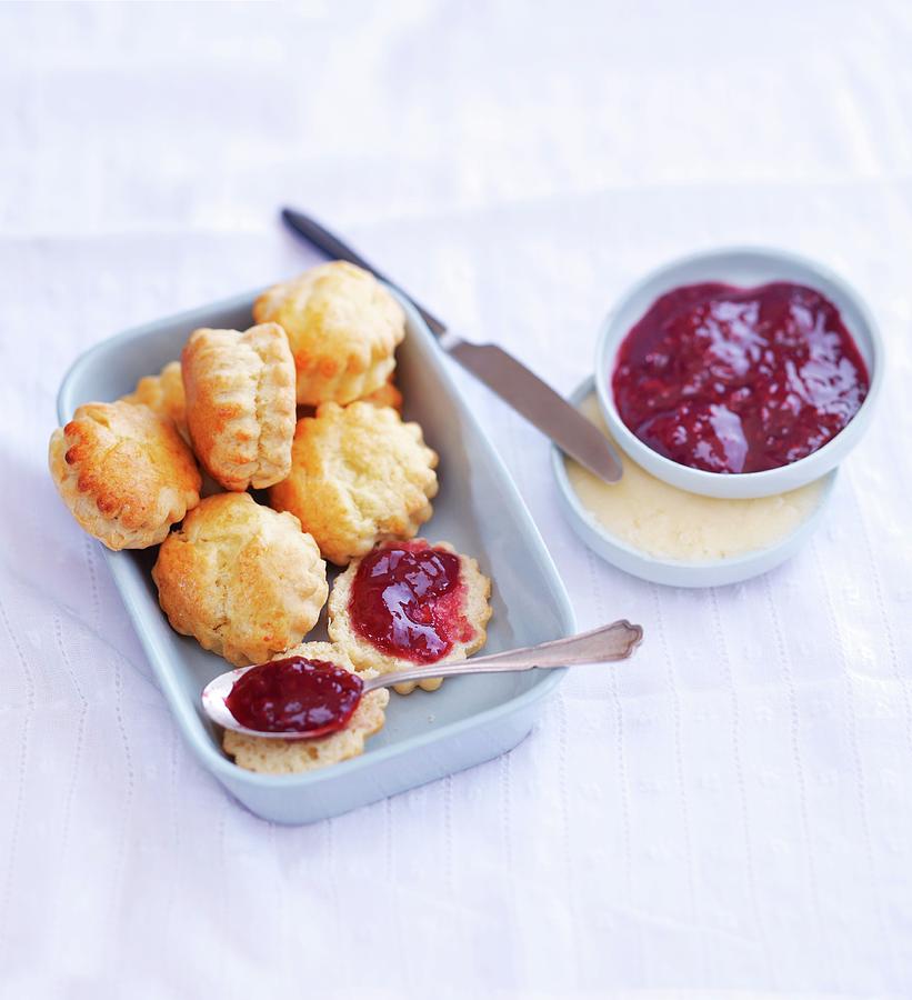 Scones With Jam Photograph by Amlie Roche