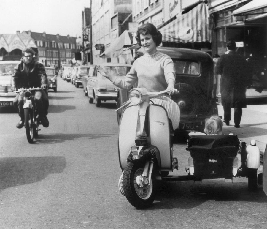Scooter And Side-car Photograph by Keystone-france