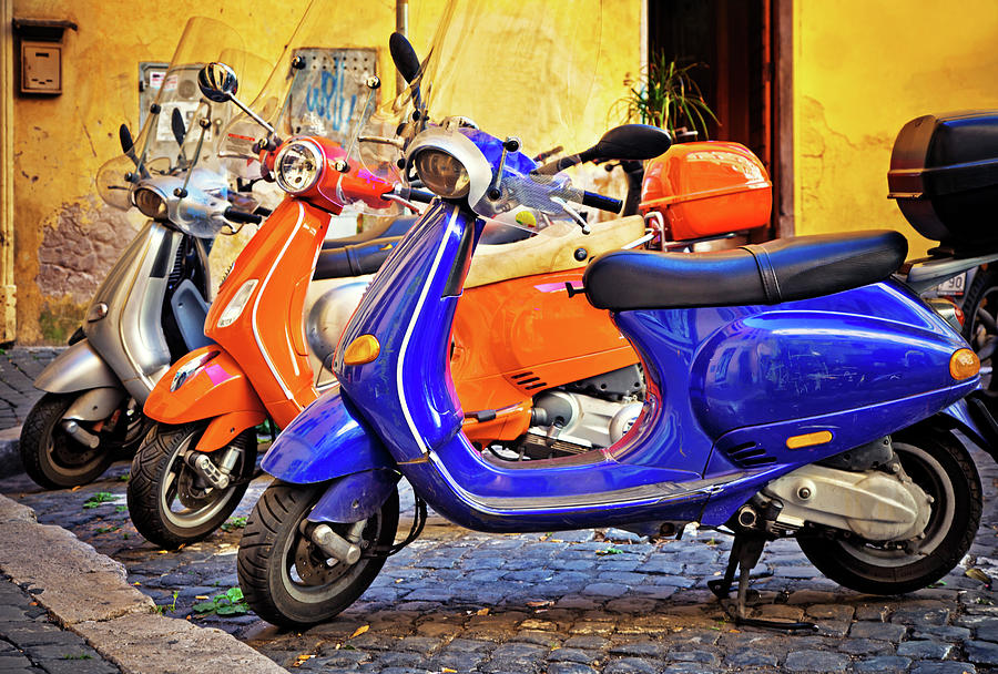 Scooter In Rome, Italy Photograph by Nikada