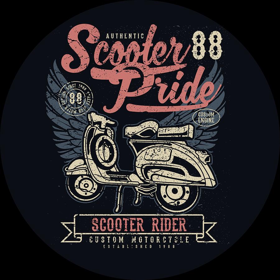 Scooter Pride Digital Art by Long Shot