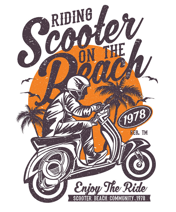 Scooter ride Digital Art by Long Shot