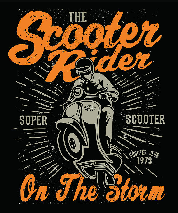 Scooter Rider Digital Art by Long Shot