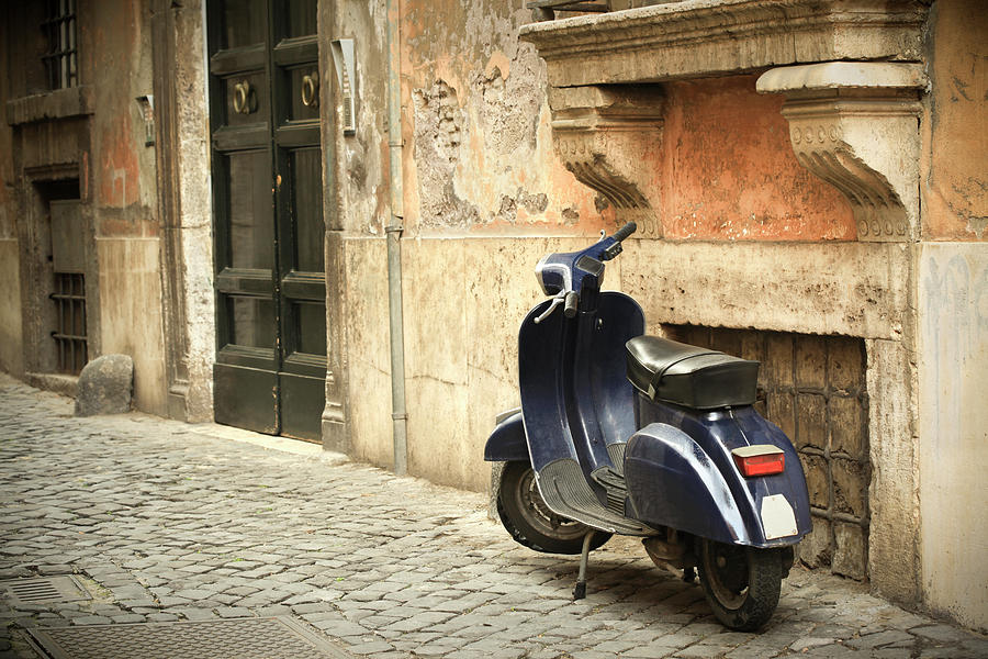 Scooter Scene In Rome, Italy Photograph by Romaoslo