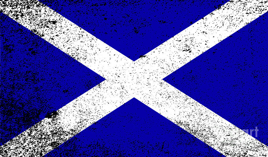 Scotish Flag Grunge Digital Art By Bigalbaloo Stock - Fine Art America