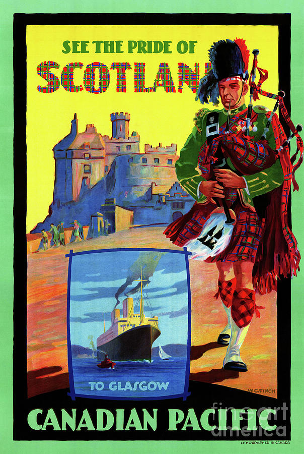 visit scotland vintage poster