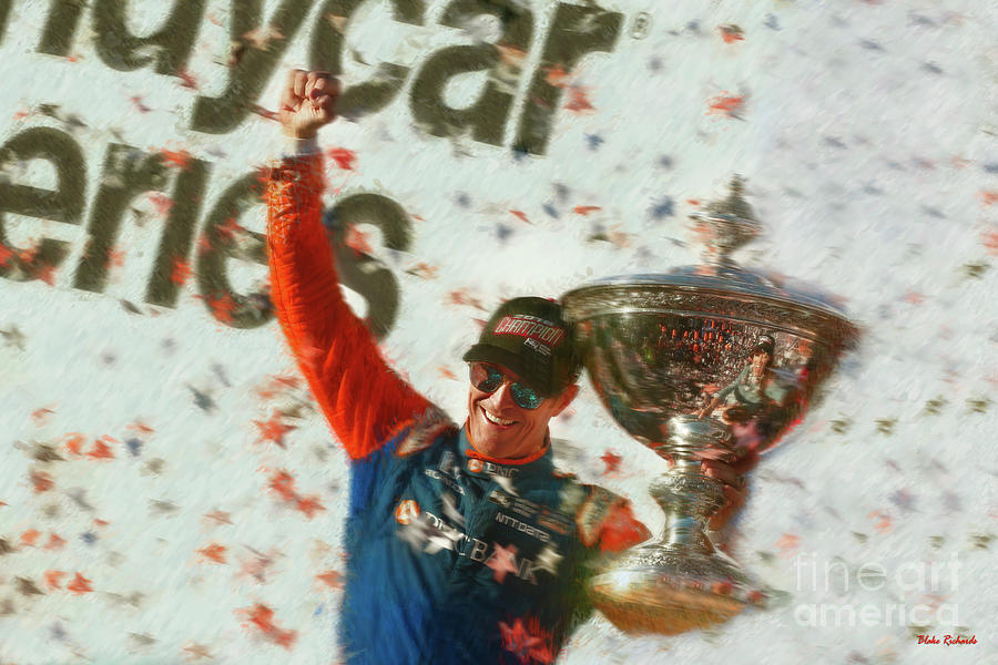 Scott Dixon celebrates Fifth IndyCar Series Championship Photograph by Blake Richards