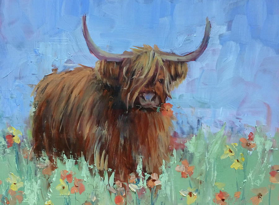 Cow Painting - Scottish Highland Cow by Jennifer Stottle Taylor