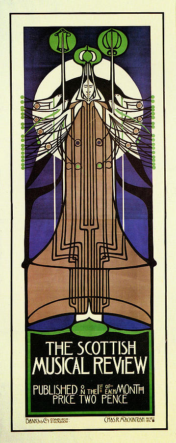 Scottish Musical Review Painting by Charles Rennie Mackintosh