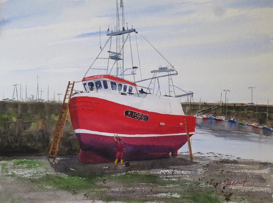 Seascape Painting - Scottish Trawler by Jim Oberst