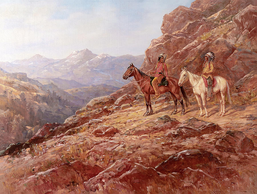 Scouting Sioux Painting  by Henry Raschen