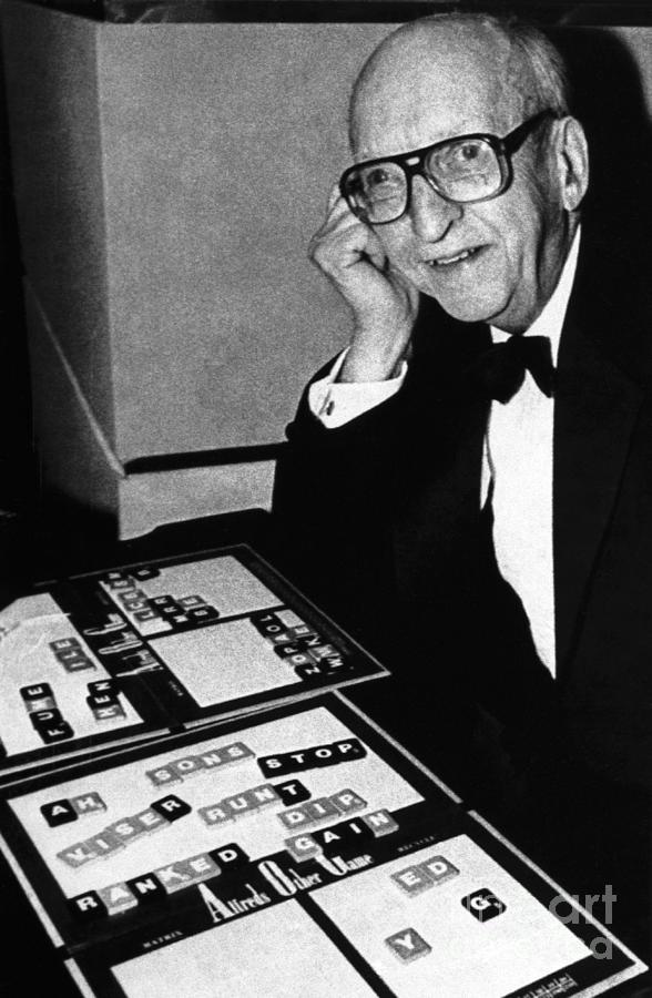 1980-1989 Photograph - Scrabble Game Inventor Alfred Butts by Bettmann.