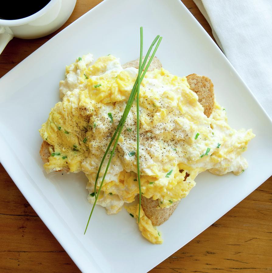 Scrambled Eggs And Ricotta Cheese Photograph by William Boch - Fine Art
