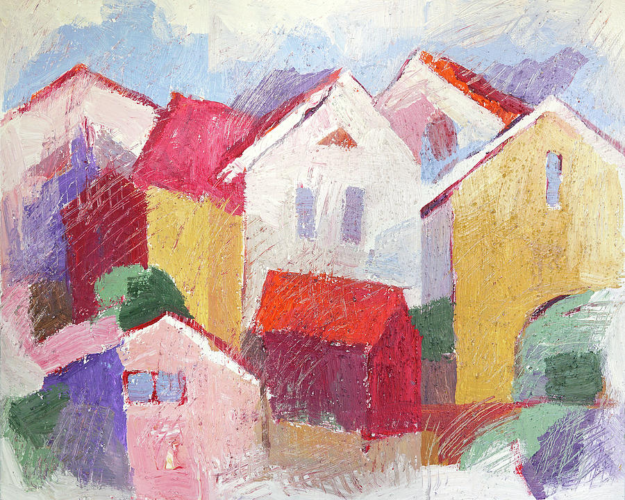 Scratchy Village Painting by Lutz Baar