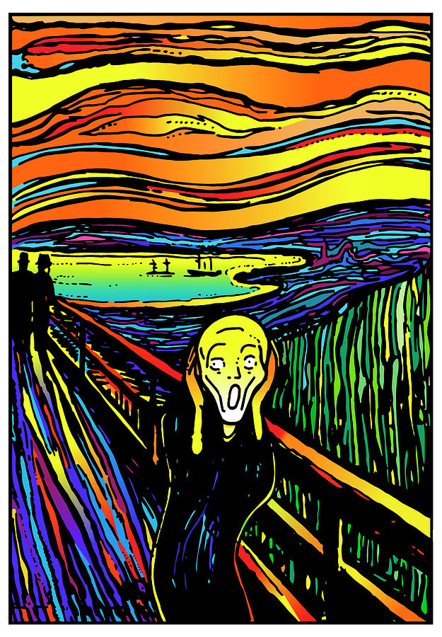 Edvard Munch Digital Art - Scream 2 by Howie Green