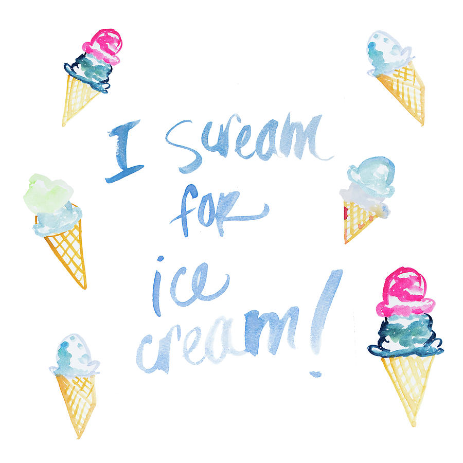 Scream Painting - Scream For Ice Cream by Susan Bryant