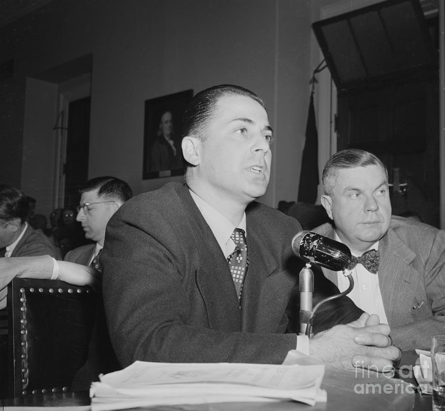 Screenwriter Robert Lees Testifying Photograph by Bettmann