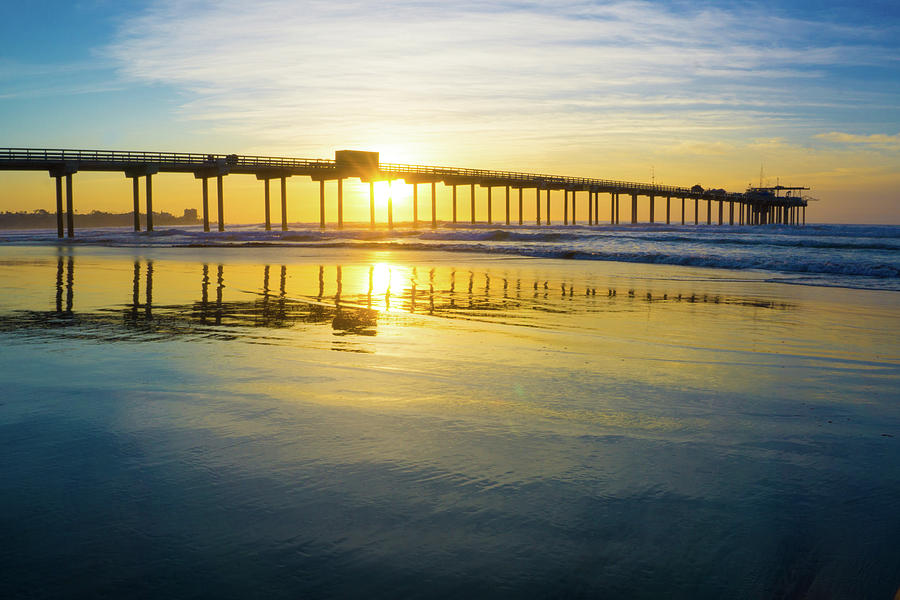 San Diego Photograph - Scripps Pier Golden Hour 2 by Richard A Brown