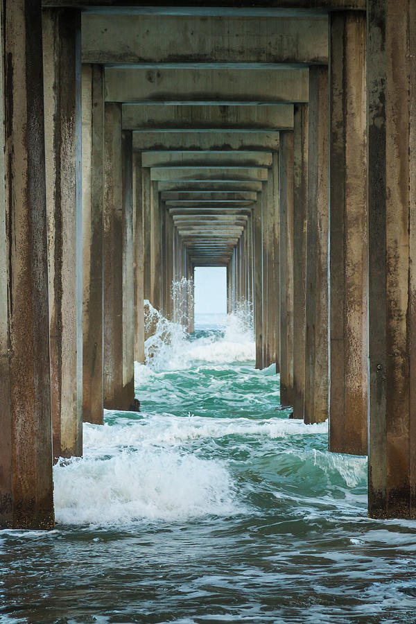 Pier Photograph - Scripps Splash by Chris Moyer
