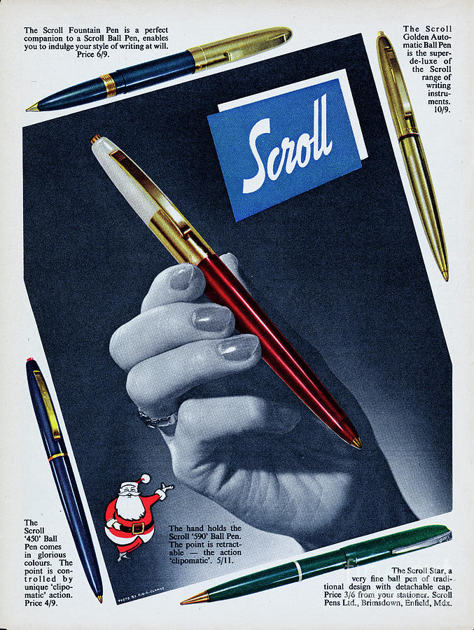 Scroll Pens Photograph by Picture Post