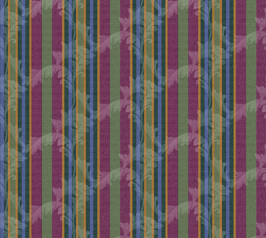 Pattern Digital Art - Scroll Stripe Plum by Bill Jackson Pattern Digital Art - Scroll Stripe Plum by Bill Jackson