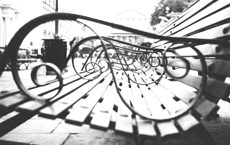 Scrollwork Bench Photograph by Tricherson